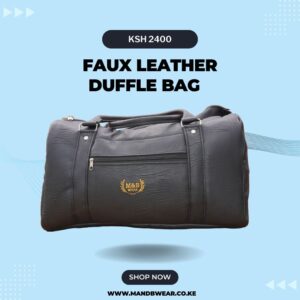 Faux Leather Duffle Bag